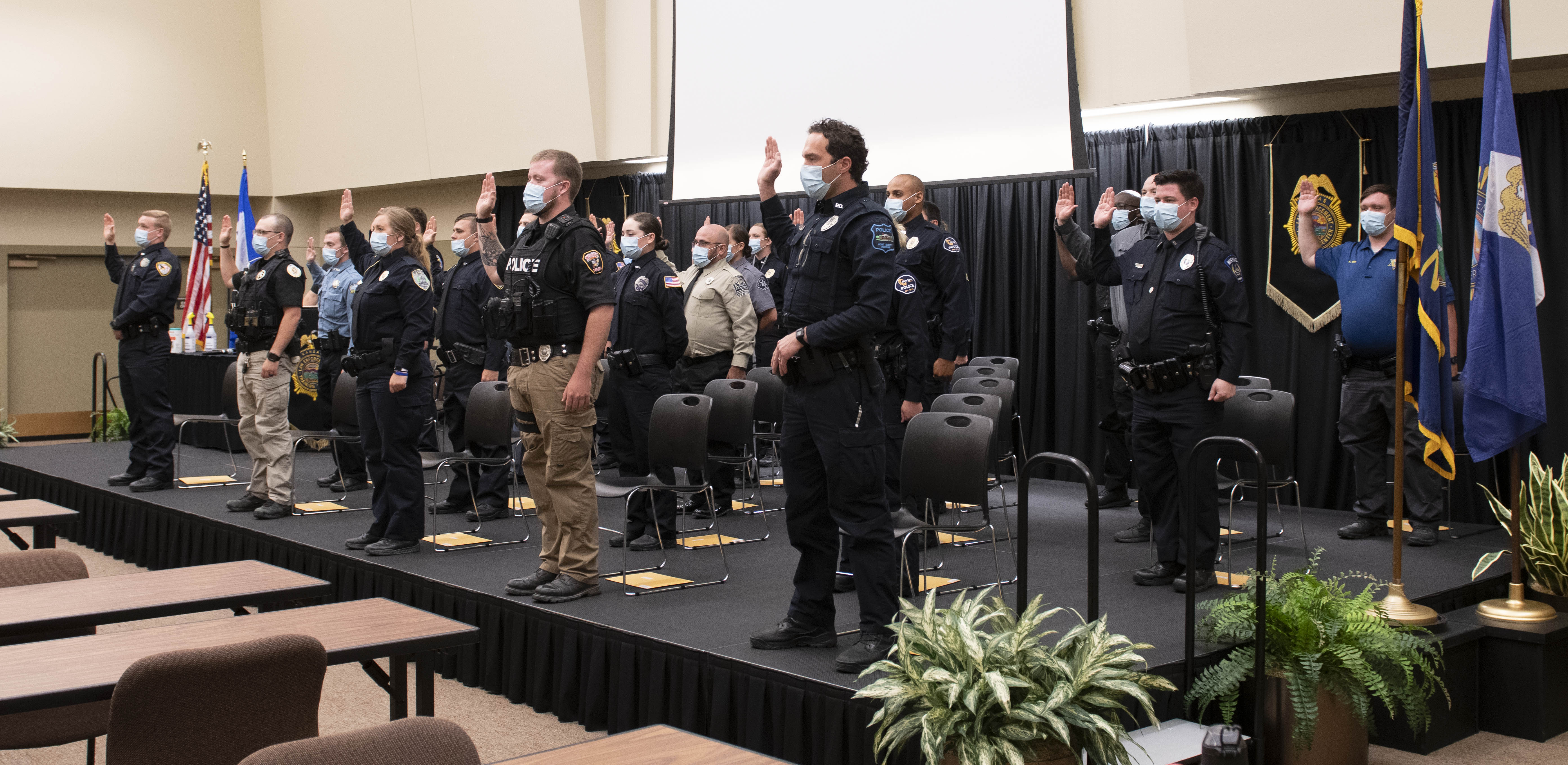 264th graduating class on stage