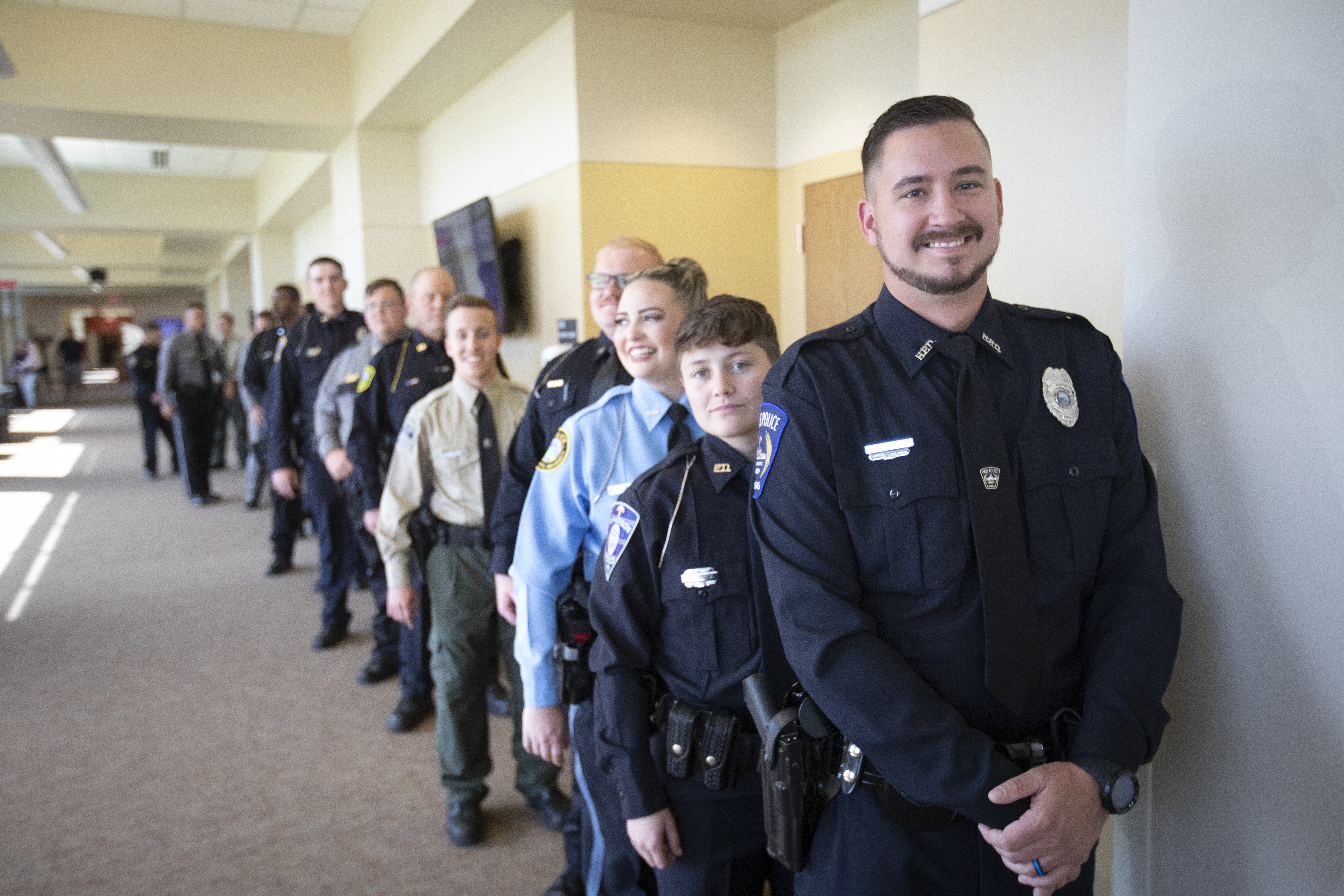 Basic Training Class 300 lined up in hallway