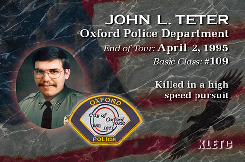 John L. Teter End of Tour