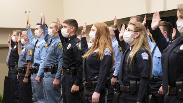 266th Graduating Class taking oath