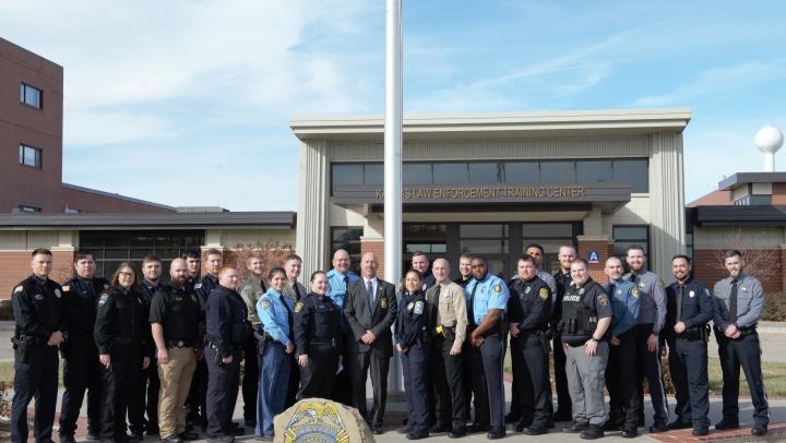 302nd Basic Training Class by KLETC Flag Pole