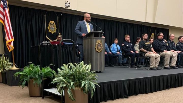 Class Coordinator Bryan Carey and graduates of the 306th Basic Training Class