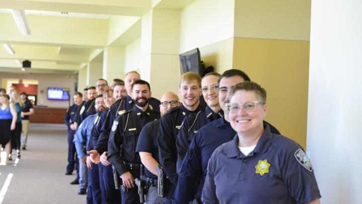 316th Basic Training Class lined up for graduation at KLETC